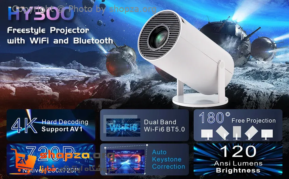 Mini-Portable-Projector-4k-Ultra-HD-WiFi-Bluetooth